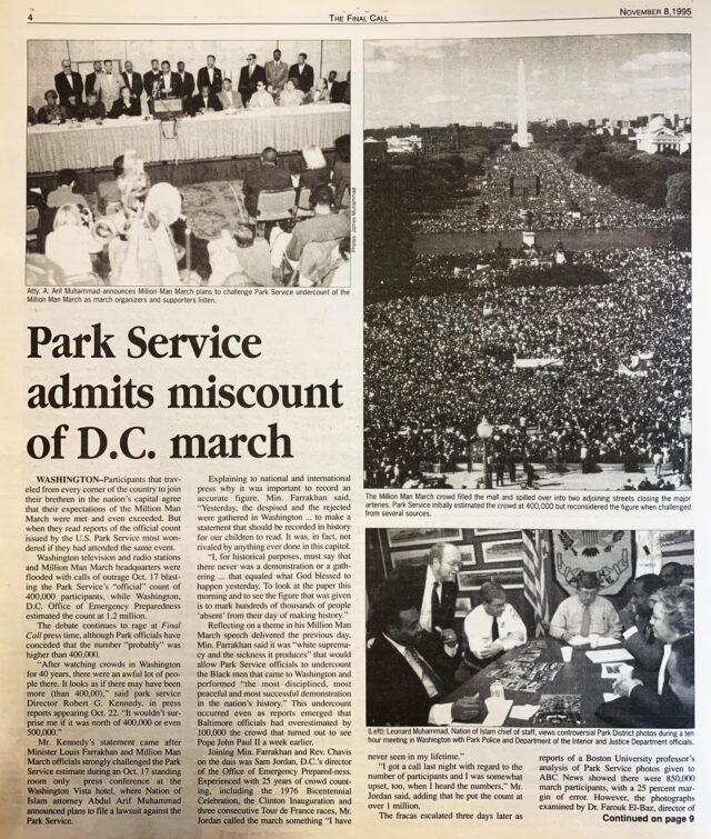 A lesson from the Million Man March