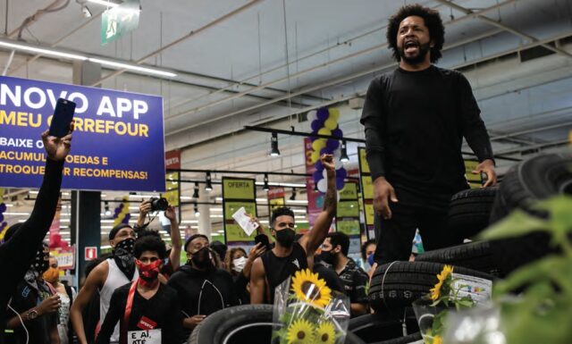 Black man killed by security guards is buried in Brazil