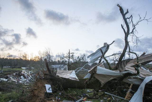 Storms damage Deep South