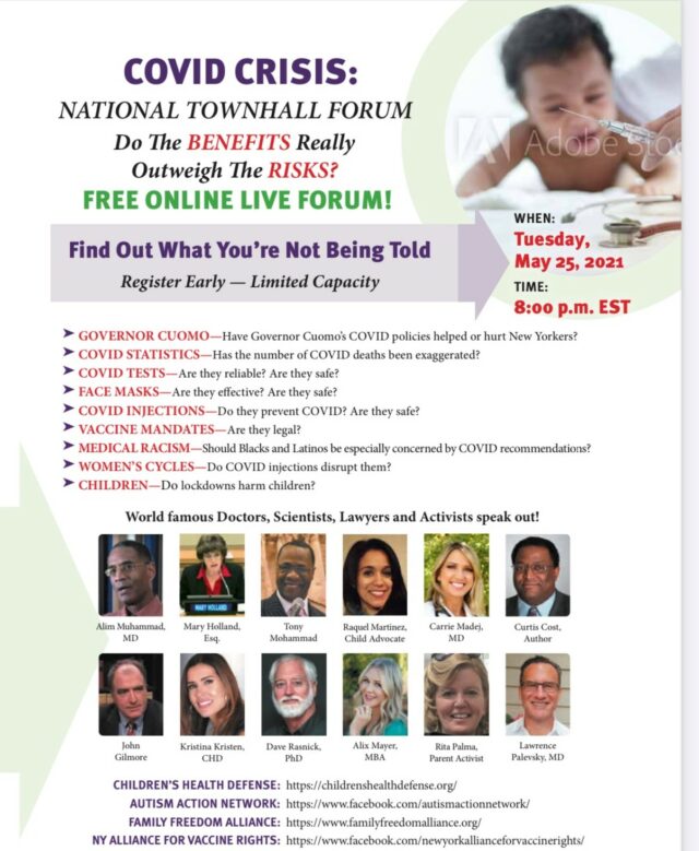 National Covid Crisis Town Hall: Experts warn against dangers of the Covid-19 Vaccines