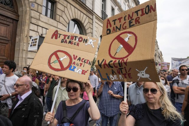 Thousands protest French government’s mandatory Covid-19 vaccine, pass