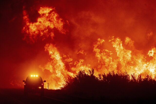 Devastating wildfires advancing through Northern California