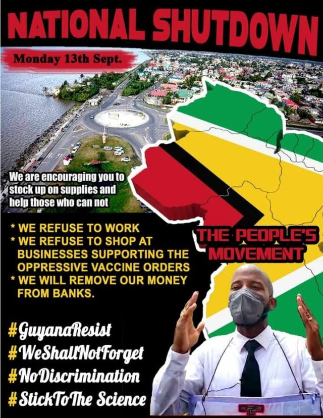 Black People In Guyana Protest COVID-19 Vaccinations