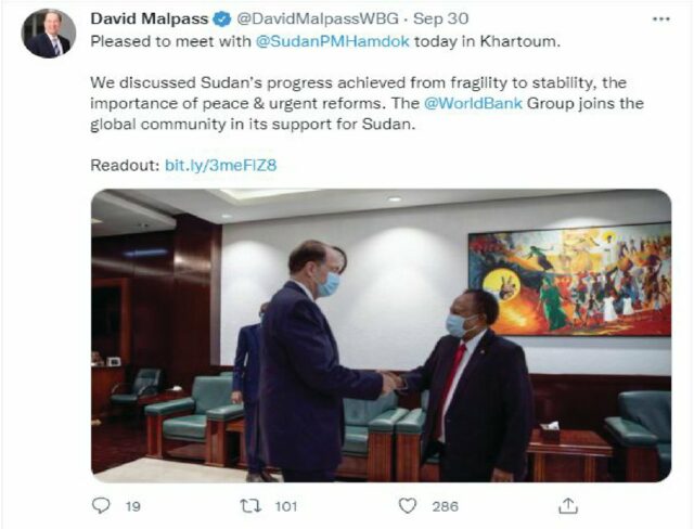 Questions about EU, World Bank, IMF ties with Sudan