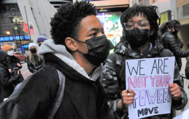 Students stage Covid-19 related walkout in Chicago