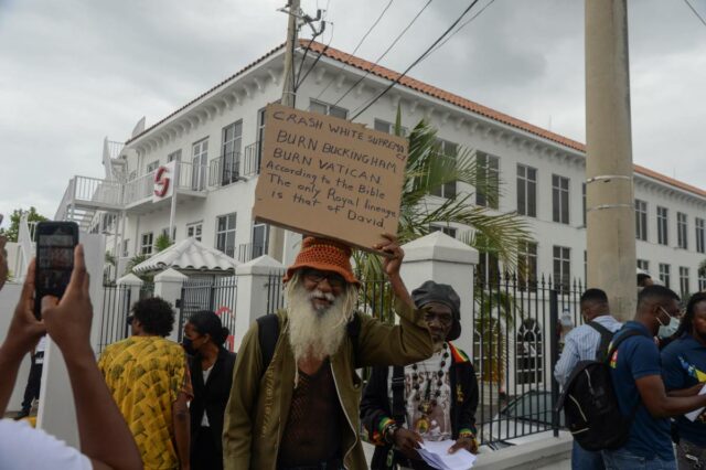 Jamaican protesters demand reparations and spurn royals during an official visit
