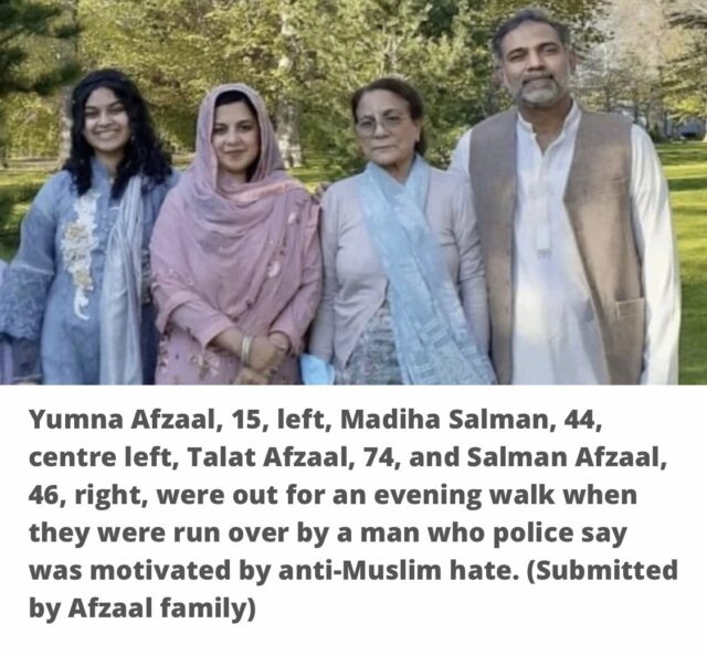 Call for action on Islamophobia as Canada Muslims remember Afzaal family killing