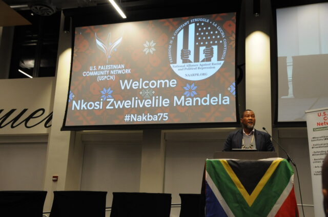 Grandson of Nelson Mandela shows solidarity with Palestinians