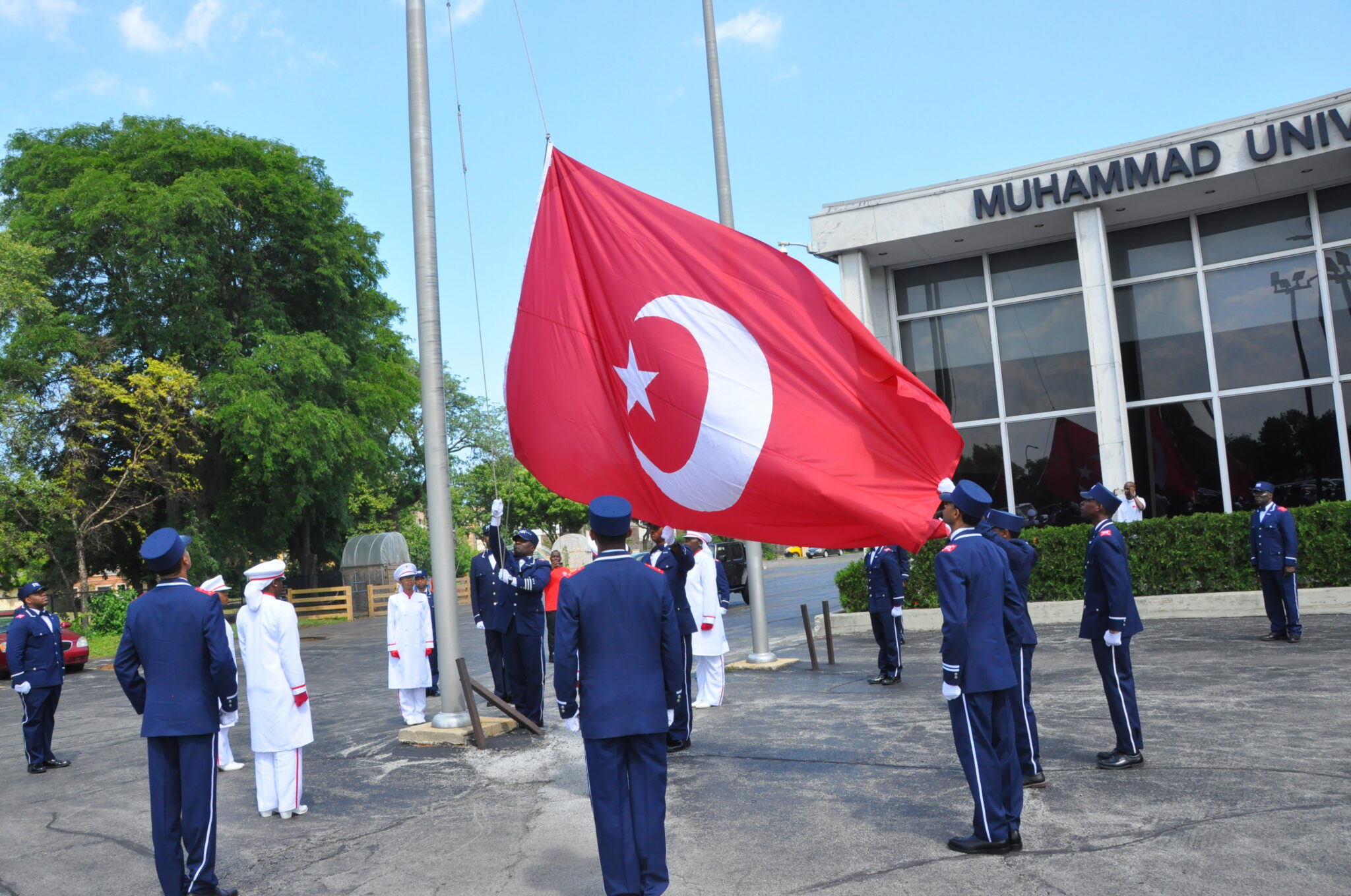 Islam Final Call A special prayer and flag-raising ceremony at Nation of Islam ...