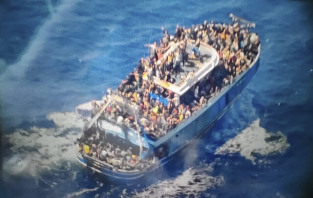 Nearly 100 migrants rescued from a yacht off southwestern Greece