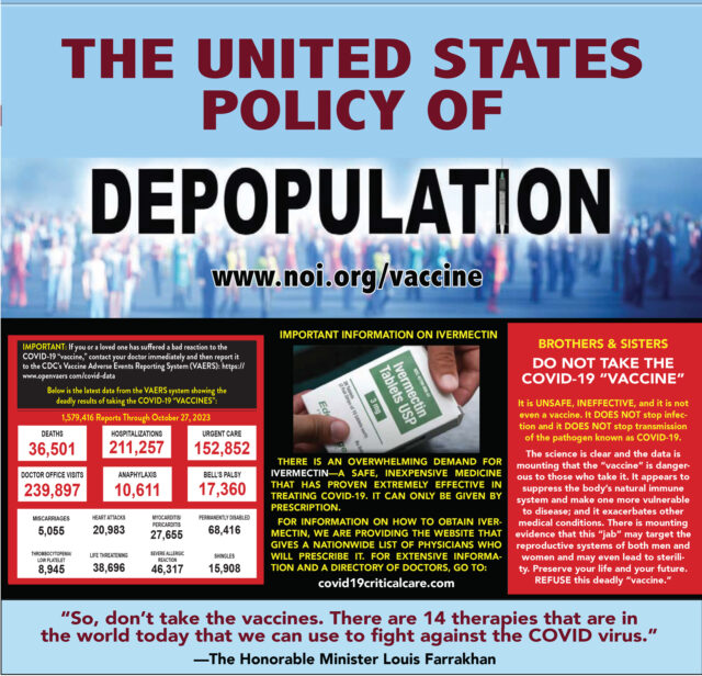 The United States Policy of Depopulation