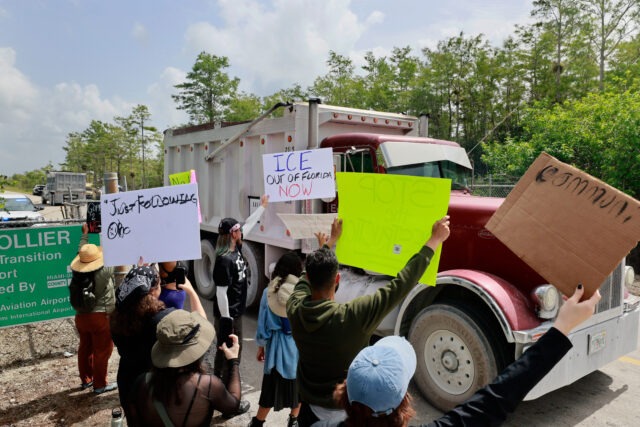 Protesters, lawmakers angry, concerned over ‘Alligator Alcatraz’