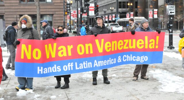 U.S. military veterans hold protest in downtown Chicago