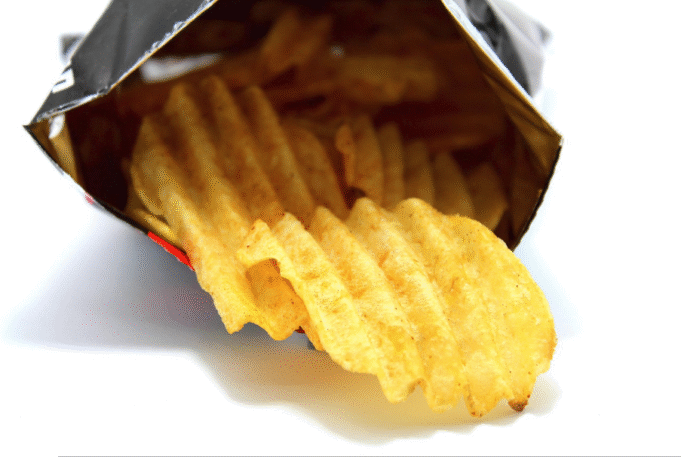 A bag of potato chips AI-generated content may be incorrect.